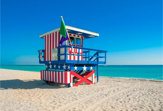 Lifeguard Tower a South Beach, Miami Beach, Florida